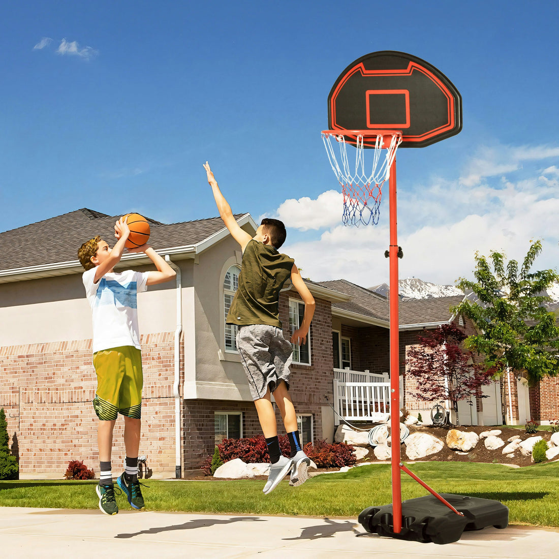 Adjustable Kids’ Basketball Hoop with Backboard & Wheels – 200–250cm