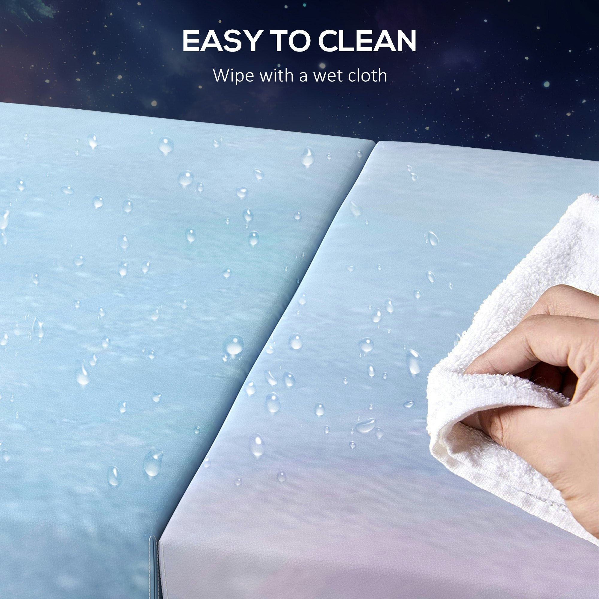 6FT Folding Gymnastics Mat – 2'' Thick Tri-Fold Pad, Blue