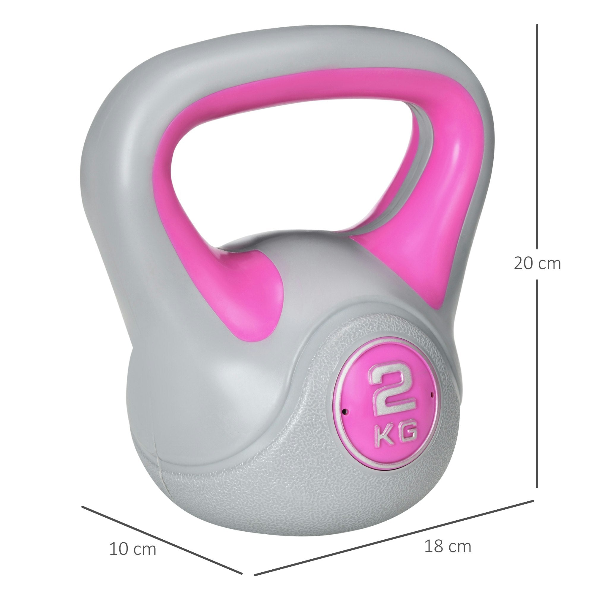 2KG Kettlebell Weight for Home Use – Pink & Grey